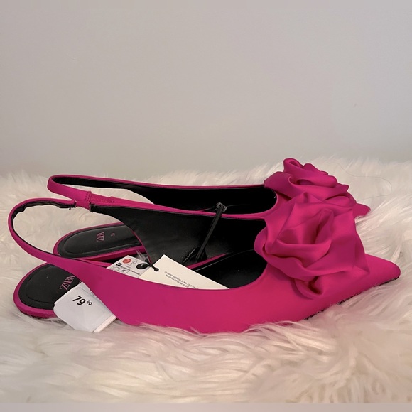 Zara Flower Flat Slingback BNWT - Picture 12 of 14